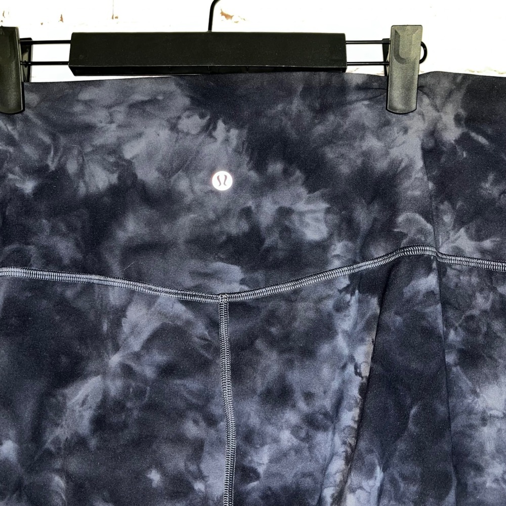 Lululemon Align High-Rise Crop Legging Tie Dye Graphite Grey Size 18 - Picture 4 of 6